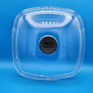 Vintage Berndes Pyrex Dome Glass Lid with Black Knob for 10" Dish
